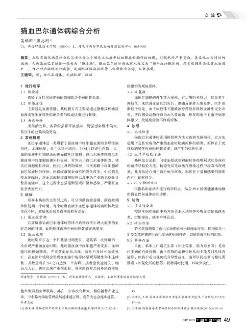 猫血巴尔通体病综合分析