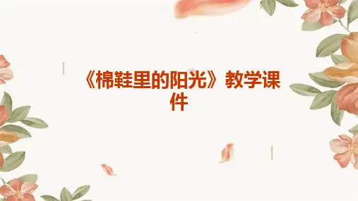 《棉鞋里的阳光》教学课件