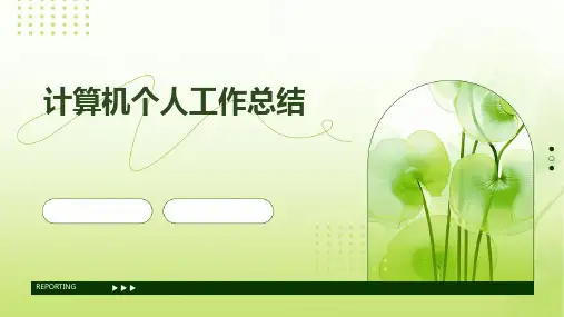 计算机个人工作总结PPT