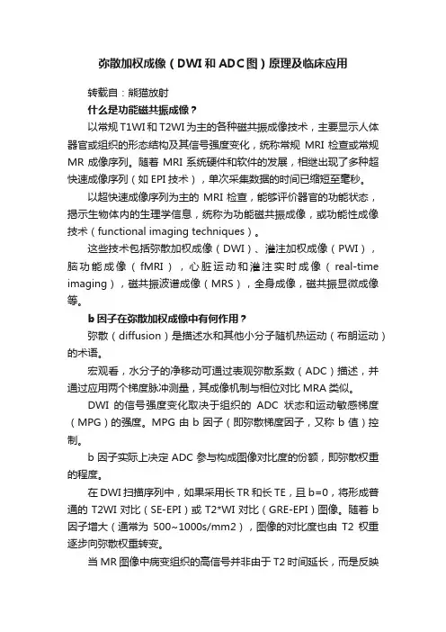 弥散加权成像（DWI和ADC图）原理及临床应用