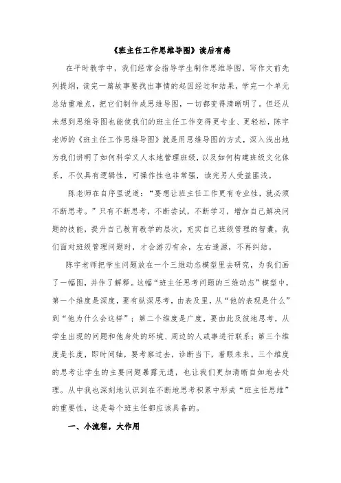 《班主任工作思维导图》读后有感