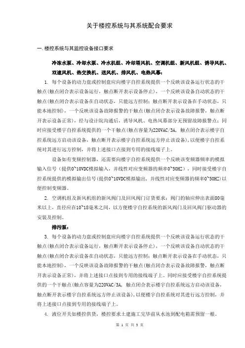 BA接口要求