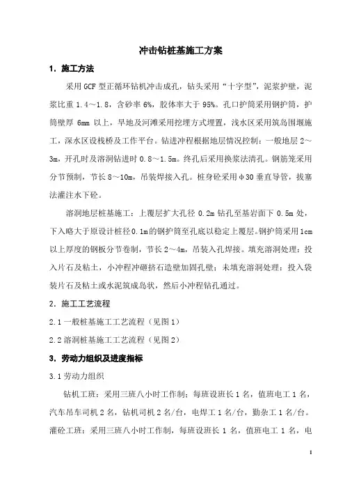 冲击钻桩基施工方案