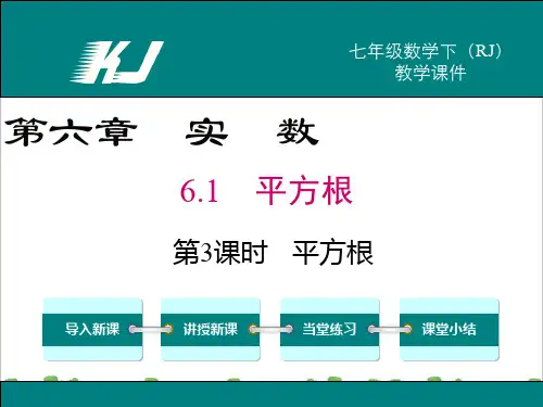 新人教部编版初中七年级数学6.1 第3课时 平方根