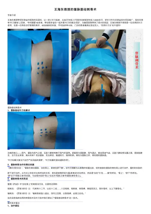 王海东教授的督脉筋经刺骨术