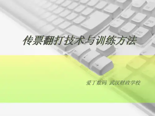 传票翻打技术与训练方法(武汉财政学校)