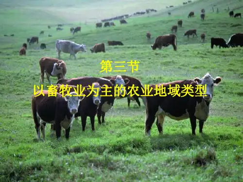 3.3以畜牧业为主的农业地域类型