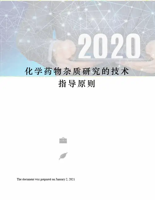 化学药物杂质研究的技术指导原则