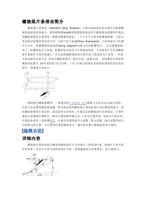 螺旋桨片条理论简介