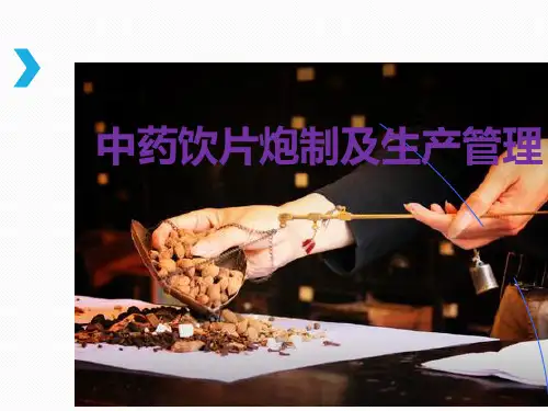 中药饮片炮制及生产管理教材(共 207张PPT)