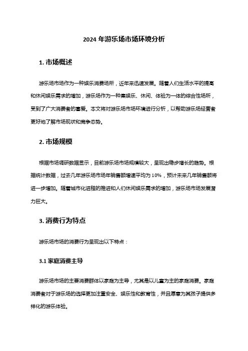 2024年游乐场市场环境分析