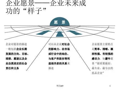 企业愿景、使命、价值观、企业精神ppt课件