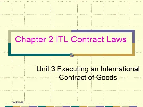 国际贸易法Chapter23ITLContractLaws