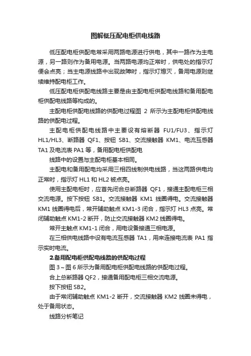 图解低压配电柜供电线路