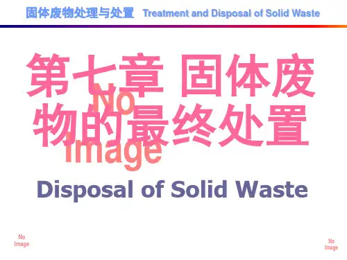 固体废物的最终处置PPT幻灯片