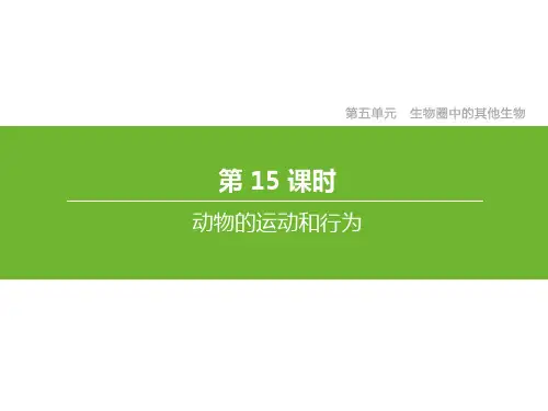 中考生物总复习第五单元生物圈中的其他生物第15课时动物的运动和行为课件