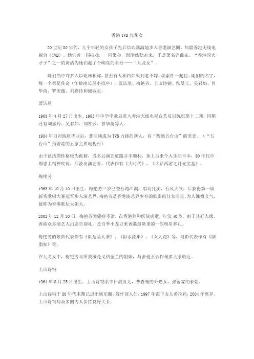 香港TVB九龙女