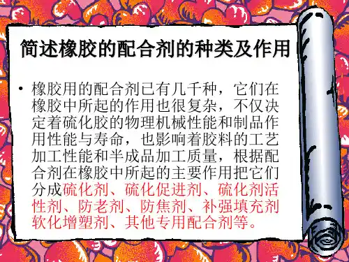 简述橡胶的配合剂的种类及应用