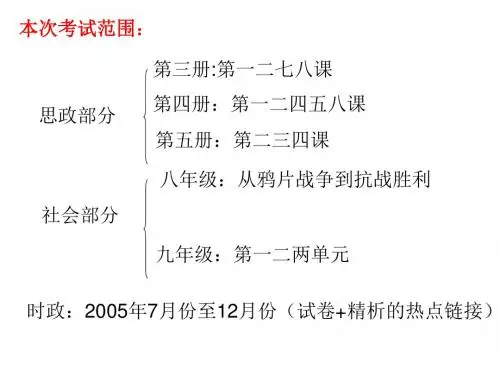 中考政治社会思政总复习(新编2019)