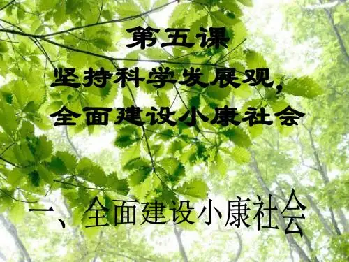 第5课__坚持科学发展观-全面建设小康社会