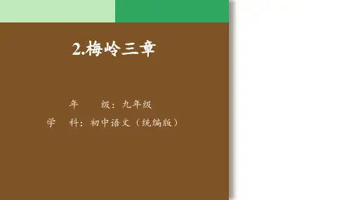 《梅岭三章》ppt课件