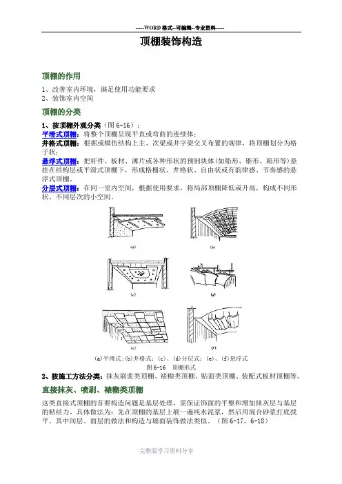 顶棚装饰构造(含图)