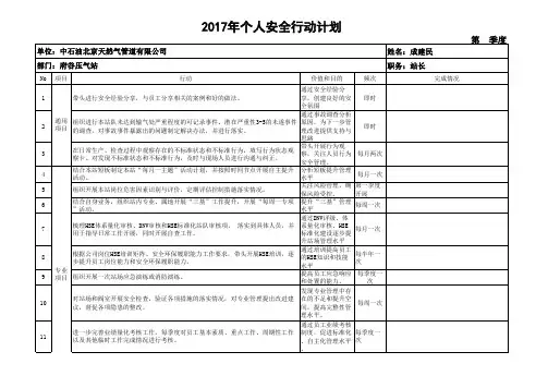 个人安全行动计划 2