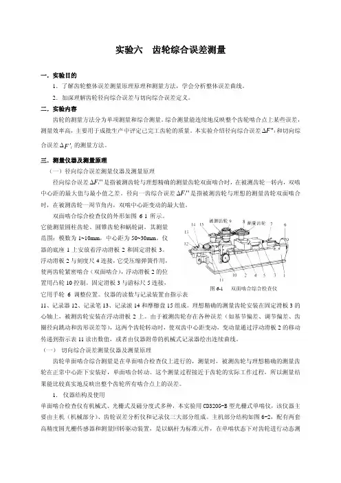6齿轮综合误差测量