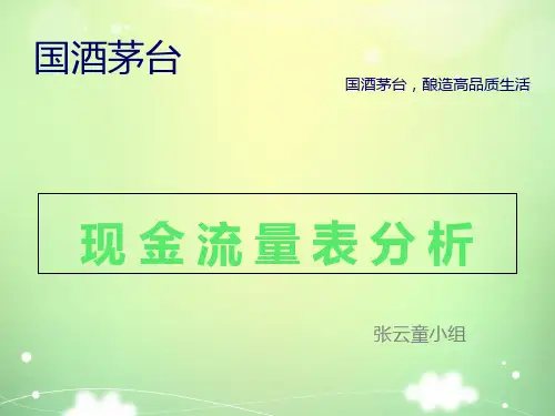 茅台2019-2019年现金流量表分析