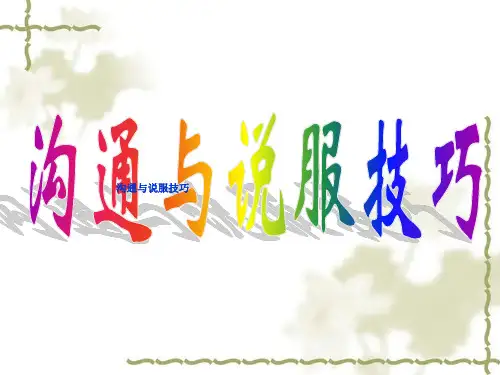 沟通与说服技巧