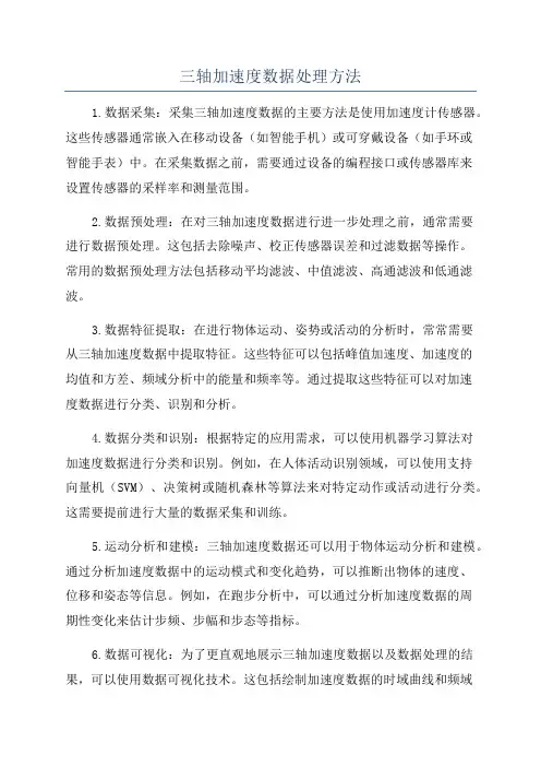 三轴加速度数据处理方法