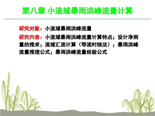 8 小流域暴雨洪峰流量计算