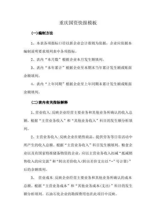 重庆国资快报模板