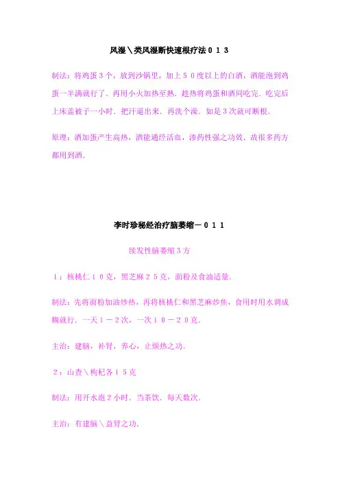 佛门秘传药方