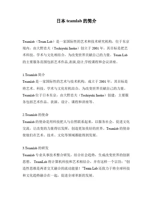 日本teamlab的简介