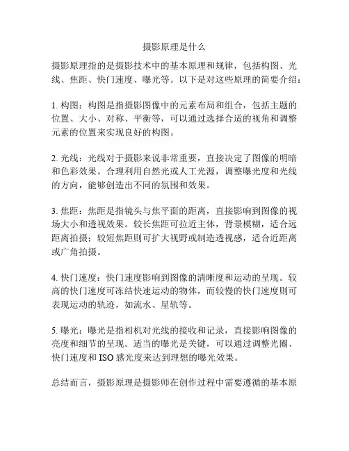 摄影原理是什么