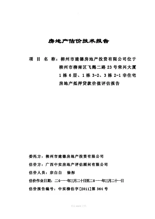 房地产评估技术报告
