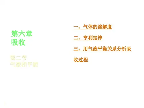 气体的溶解度ppt课件