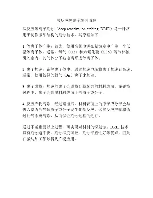 深反应等离子刻蚀原理