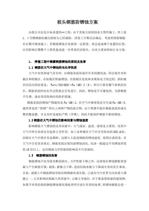 工程项目桩头钢筋防锈蚀方案