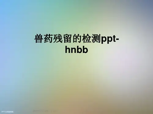 兽药残留的检测ppt-hnbb