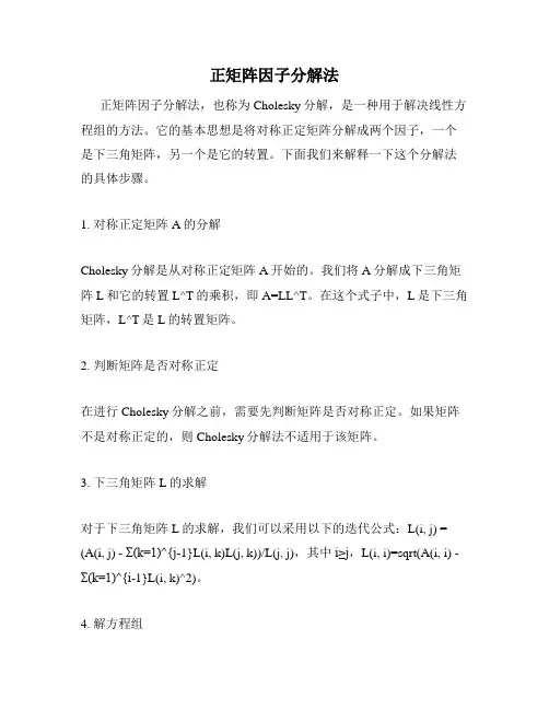 正矩阵因子分解法