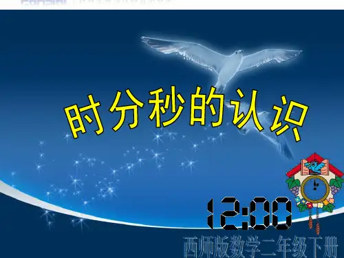 二年级数学时分秒的认识优秀课件