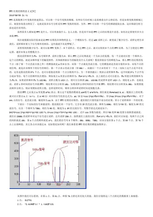 FFT结果的物理意义