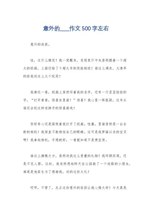 意外的____作文500字左右