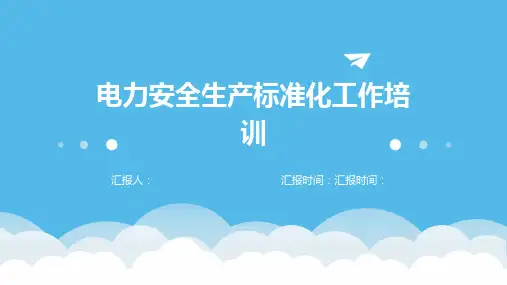 电力安全生产标准化工作培训
