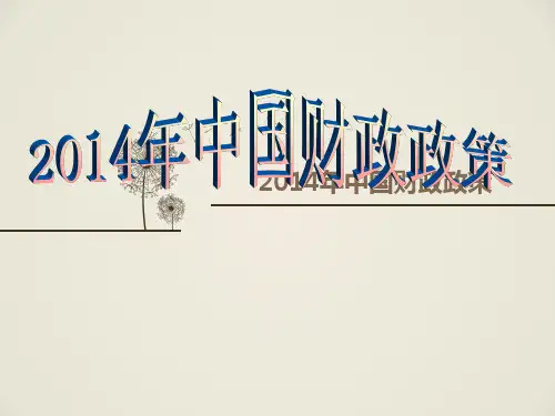 2014年中国财政政策