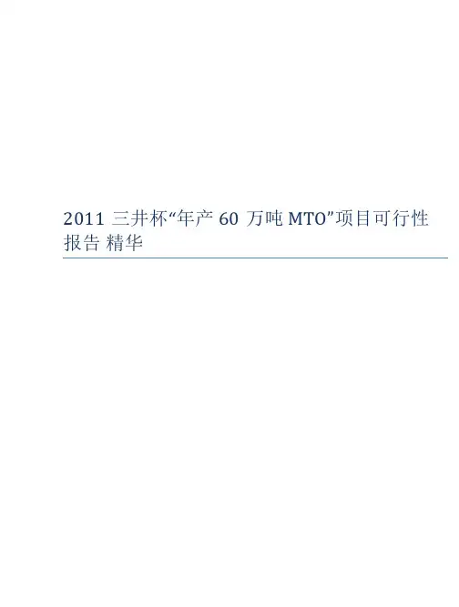 年产60万吨MTO项目可行性报告