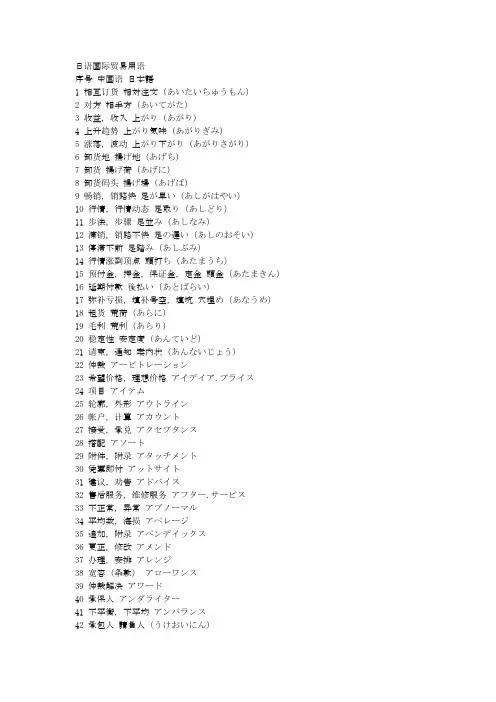 日语商务用语