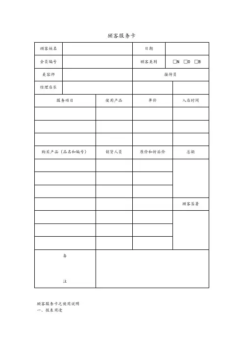 美容所全套管理报表
